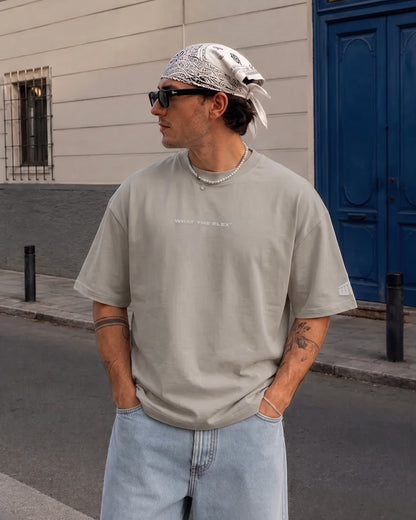 Raw Beige Boxy-Fit T-Shirt