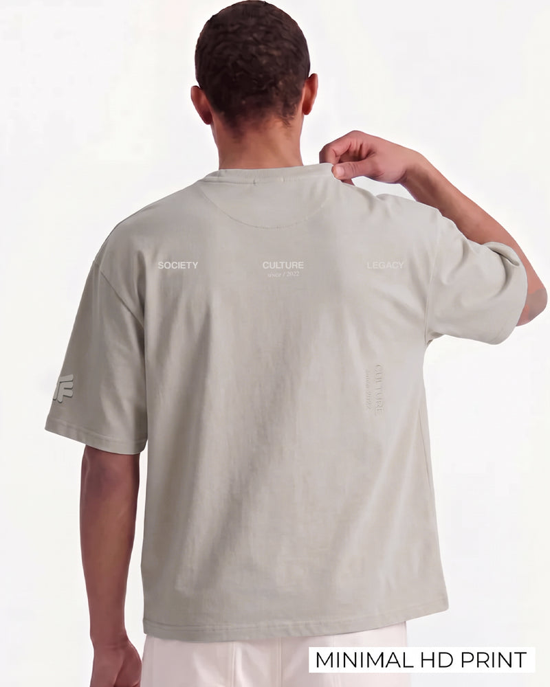 Raw Beige Boxy-Fit T-Shirt