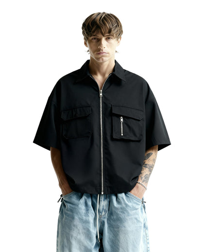Rebel Black Cotton Shirt