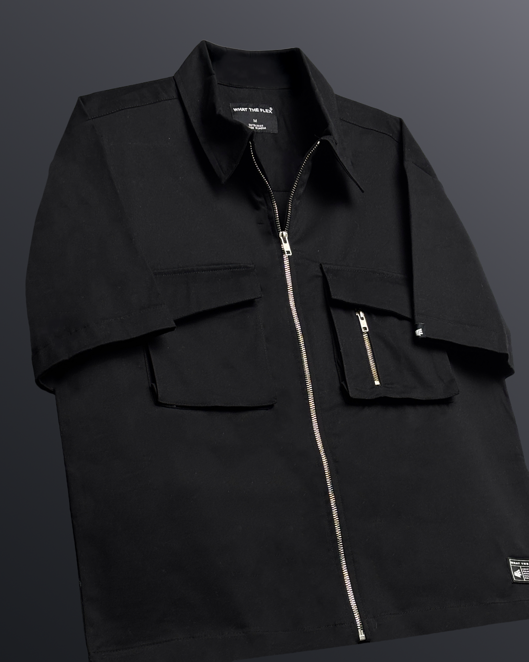 Rebel Black Cotton Shirt