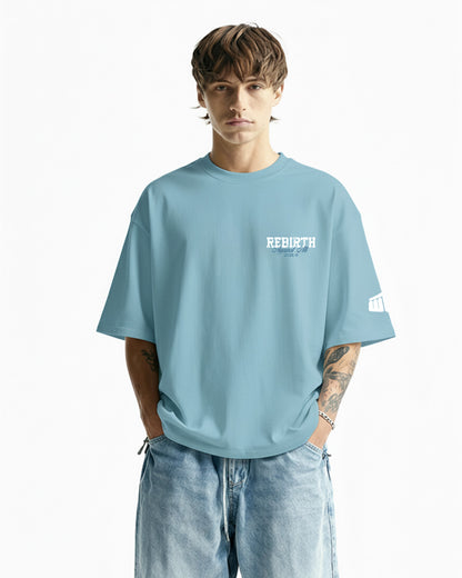 Rebirth Blue Boxy Fit T-Shirt