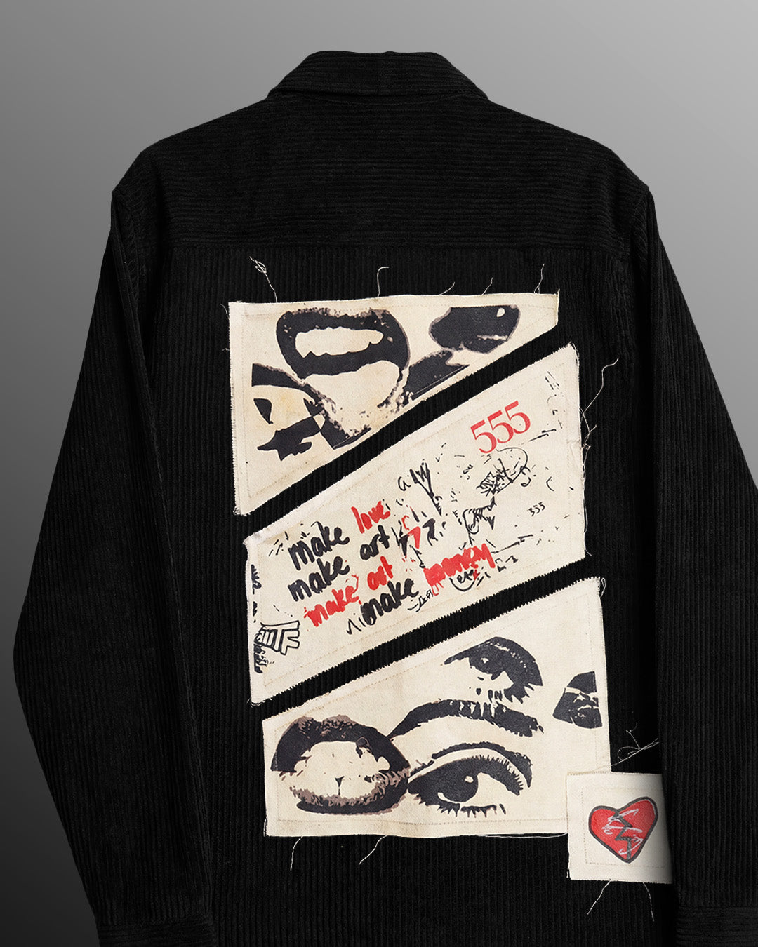 Make Art Black Ribbed Shirt