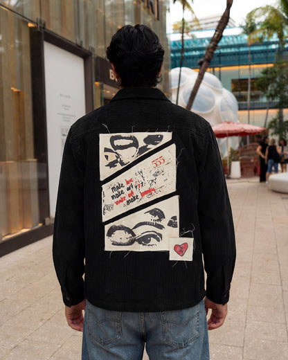 Make Art Black Ribbed Shirt