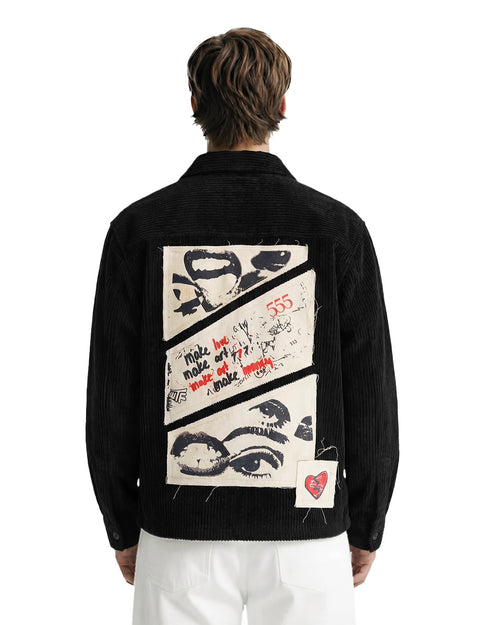 Make Art Black Ribbed Shirt