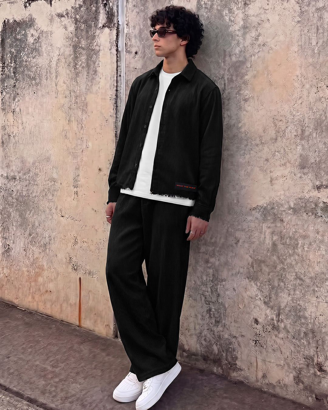 Make Art Black Ribbed Shirt