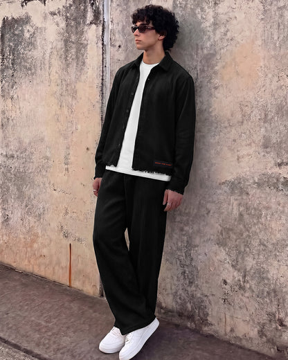 Make Art Black Ribbed Shirt