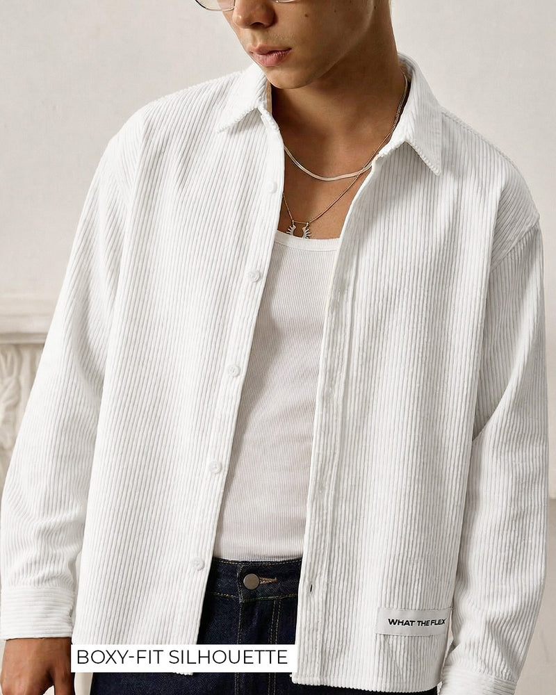 Flow State White Ribbed Shirt
