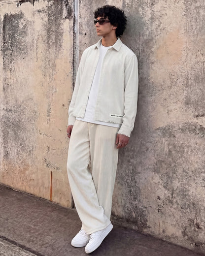 Flow State White Ribbed Shirt