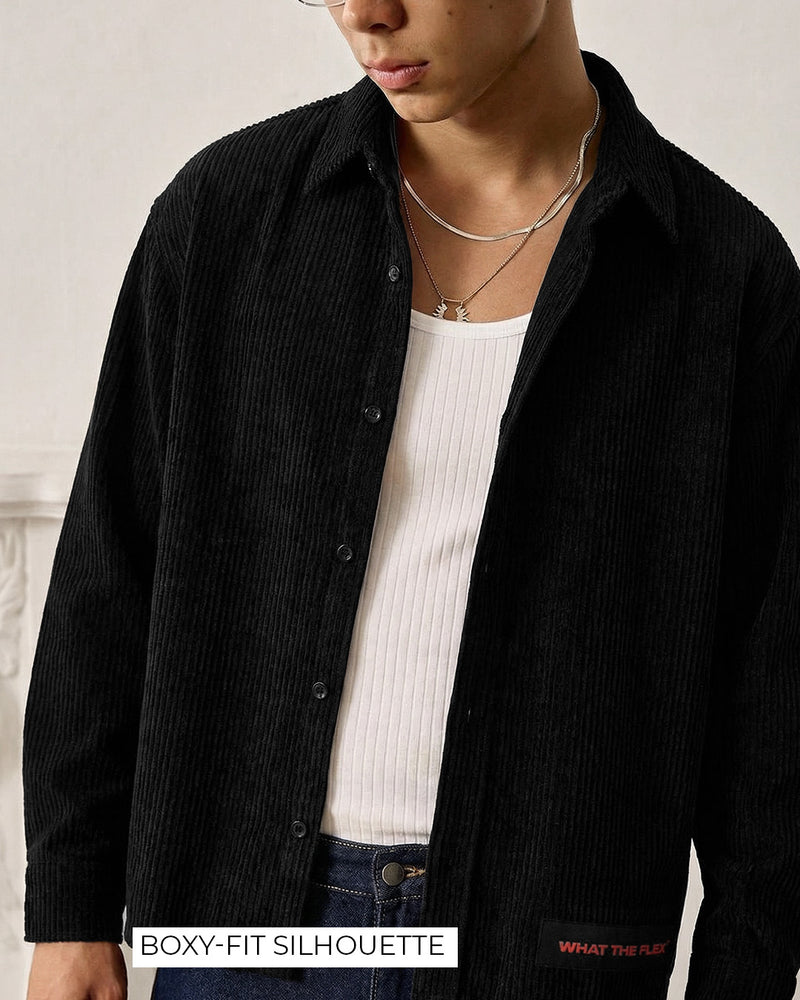Make Art Black Ribbed Shirt