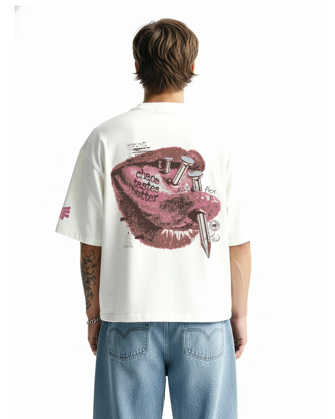 Riot Off White Boxy Fit T-shirt| 280 GSM Cotton – WHAT THE FLEX