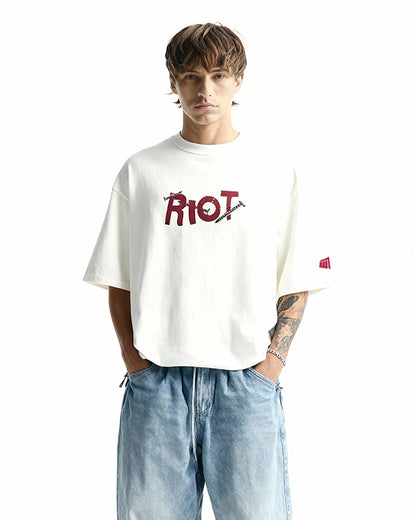 Riot Off White Heavyweight T-shirt