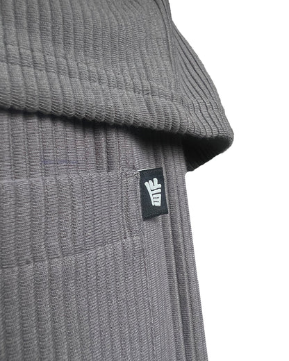 Grey Ribbed Pants