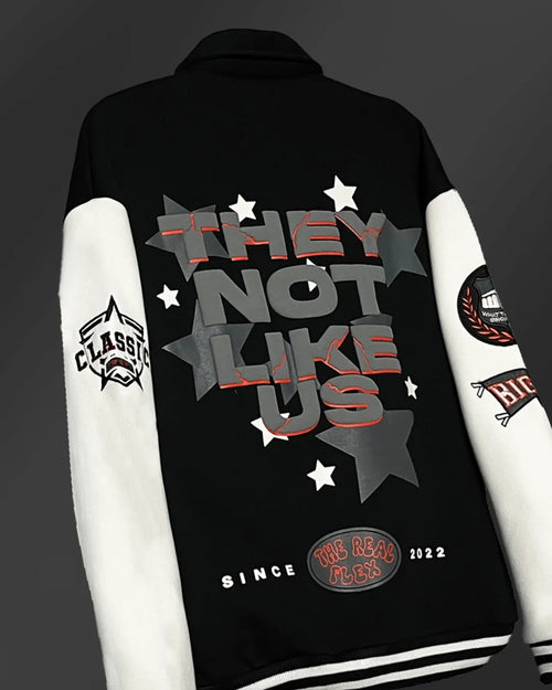 ROUGH TRADE Varsity Jacket - WHAT THE FLEX