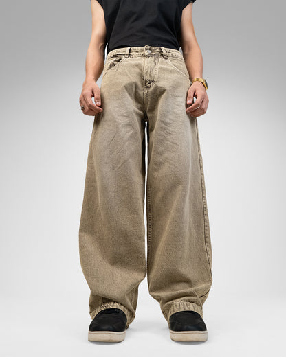 Rust Olive Baggy Denim Jeans