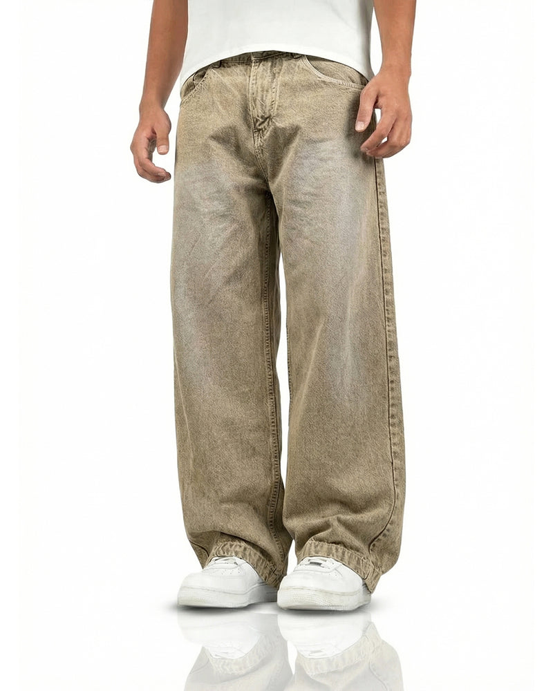 Rust Olive Baggy Denim Jeans