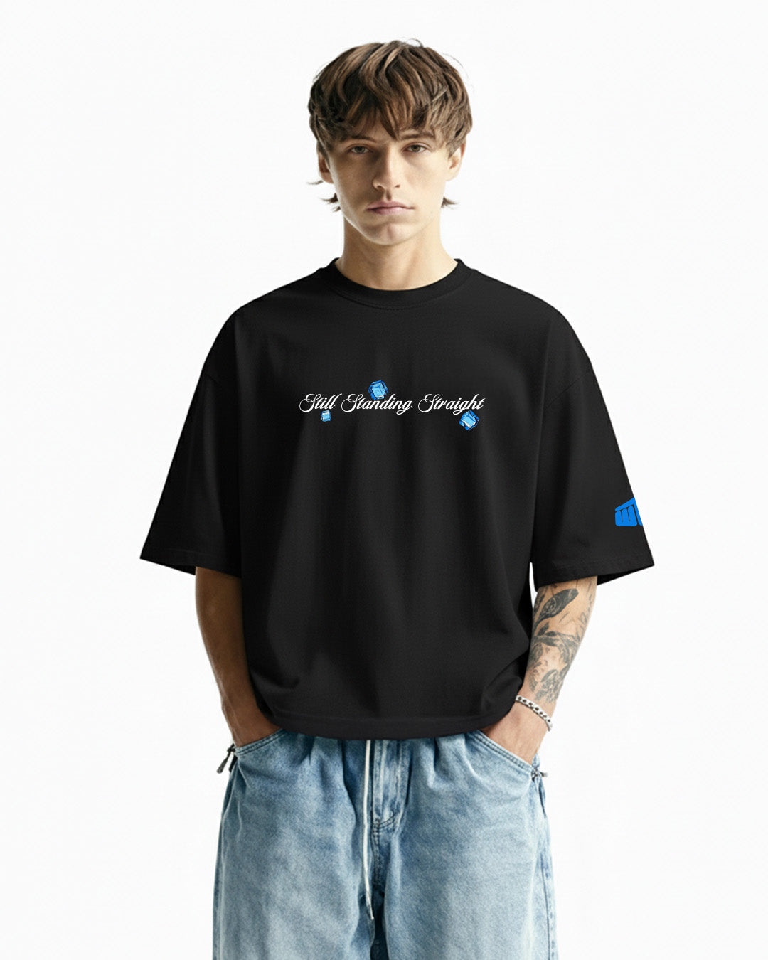 Buy Sapphire Boxy-Fit T-shirt – WHAT THE FLEX