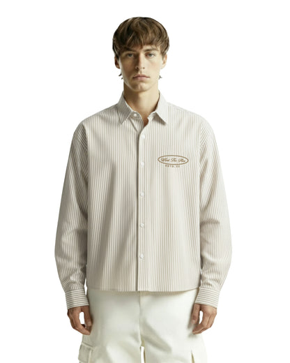 Self Love Club Yellow & White Full Sleeves Striped Shirt