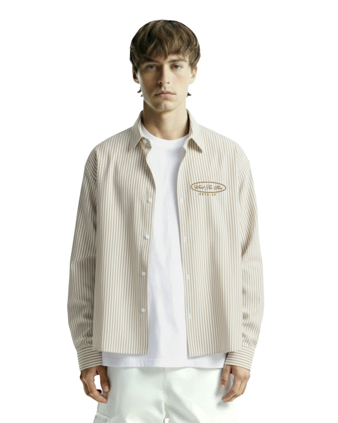 Self Love Club Yellow & White Full Sleeves Striped Shirt