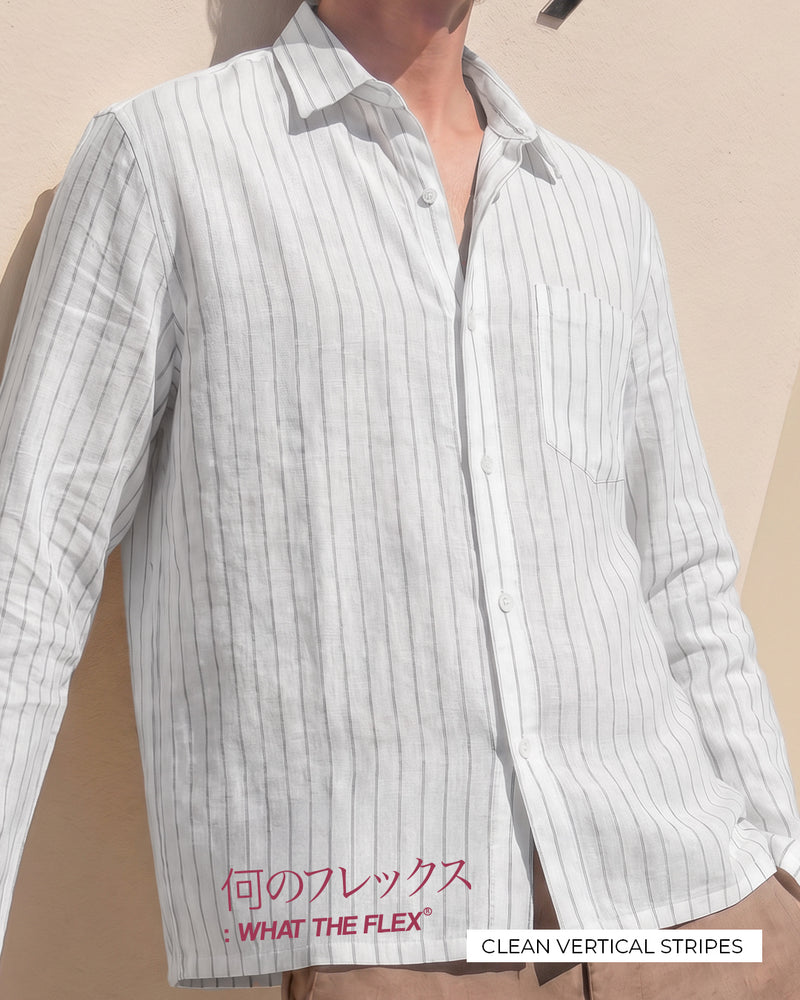 Shiruka Linen Striped Shirt
