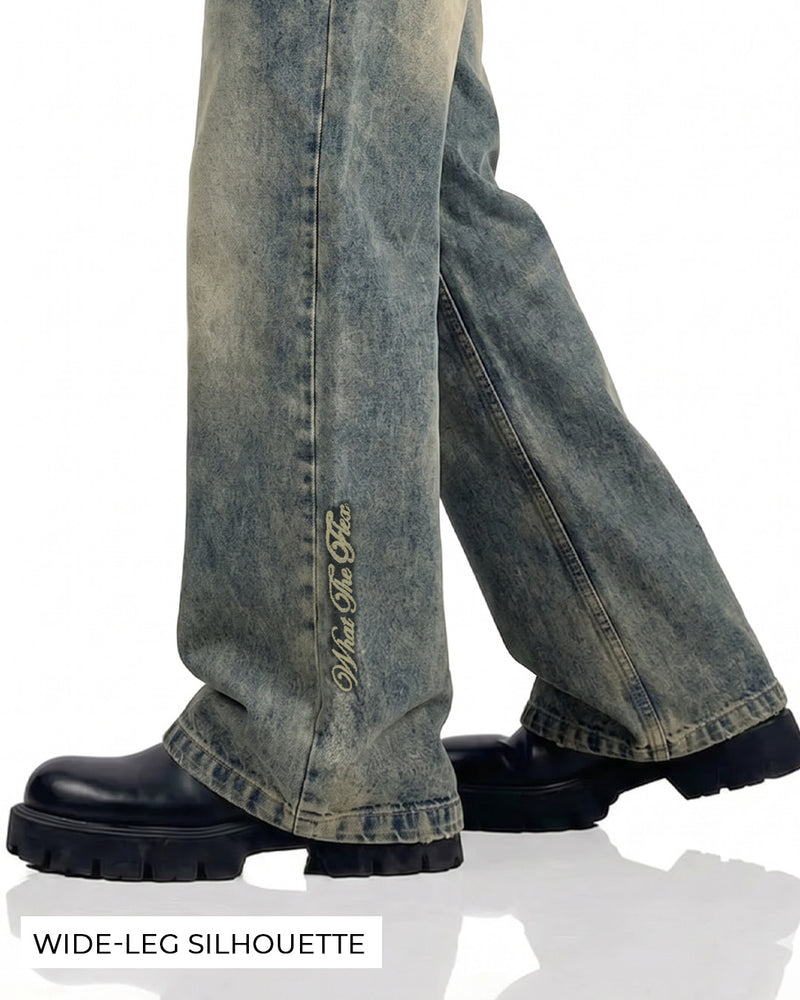 Burnt Blue Straight Cut Jeans