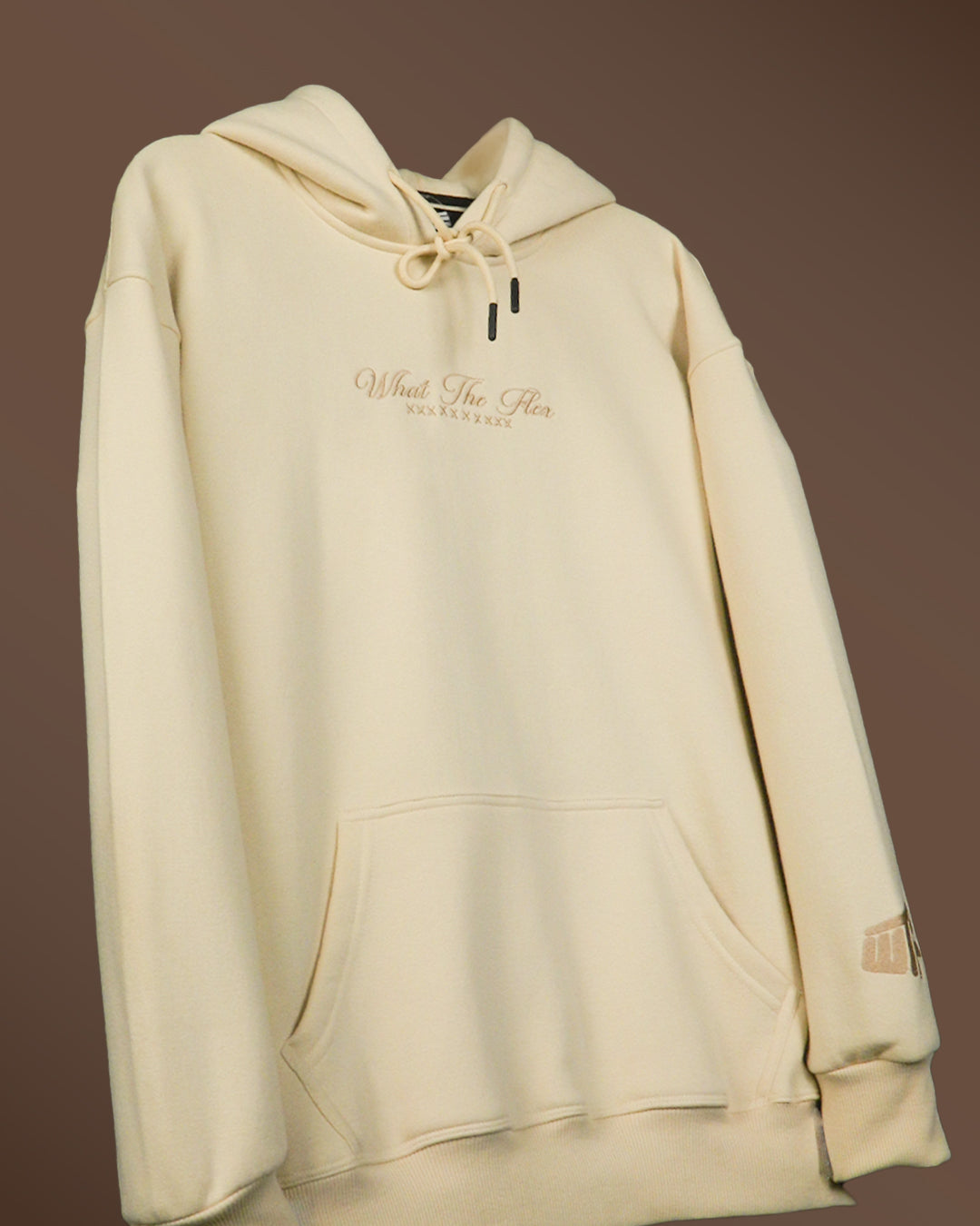 Buy Basic Beige Solid Oversized Hoodie | What The Flex – WHAT THE FLEX