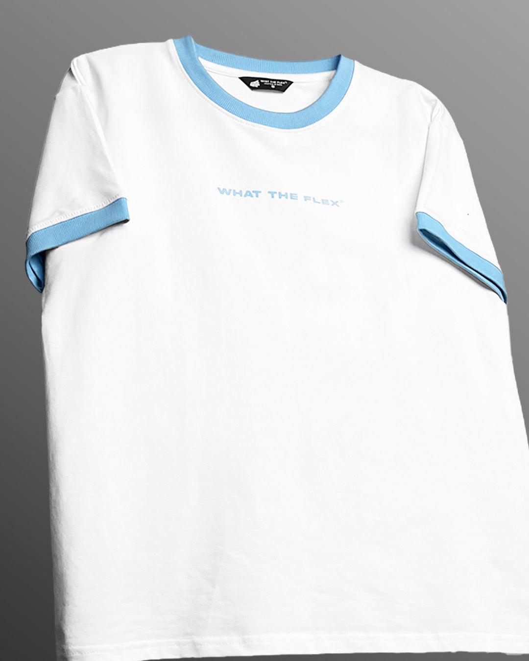 Text Me Slim Fit Ringer White T-shirt – WHAT THE FLEX