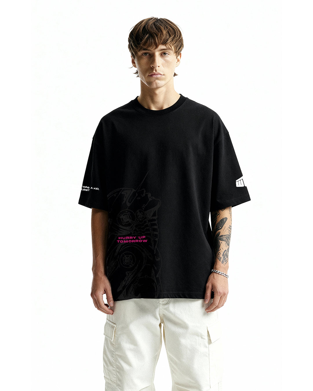 Buy Timeless Mens Oversized T-shirt Black (180 gsm) – WHAT THE FLEX