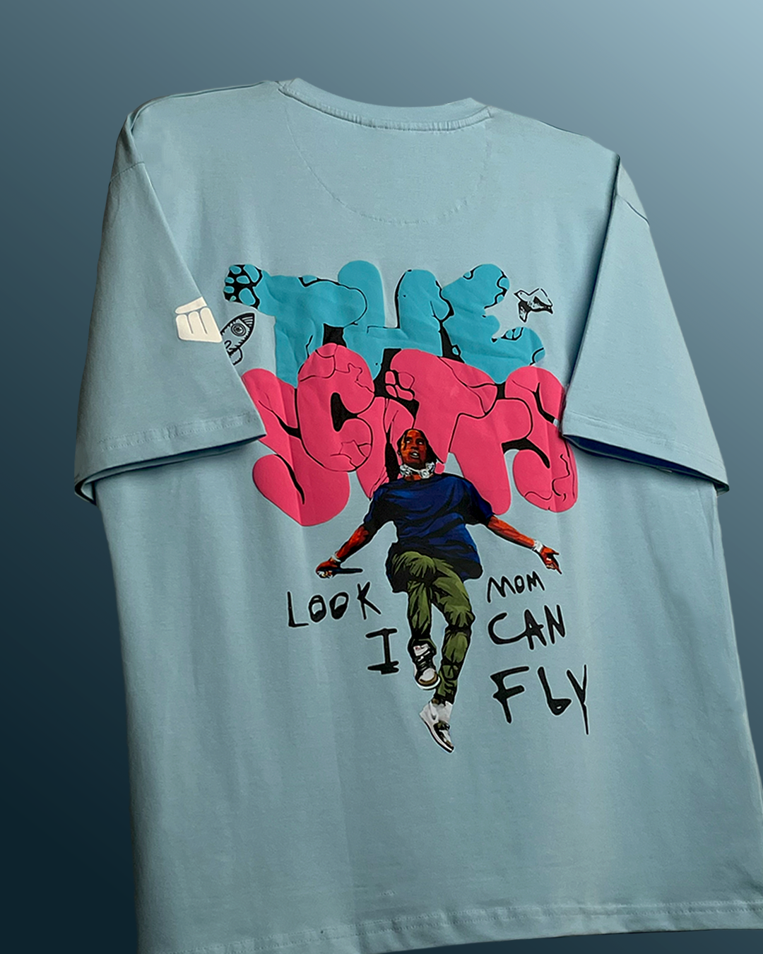 Travis Scott Oversized T-shirt Sky Blue