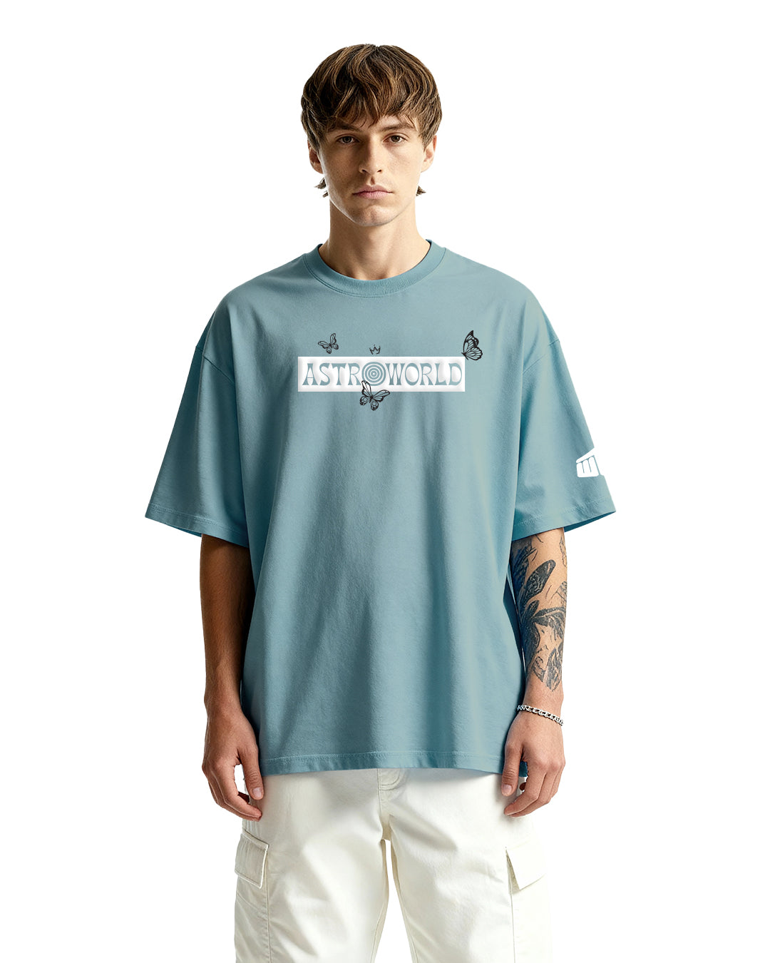 Travis Scott Oversized T-shirt Sky Blue