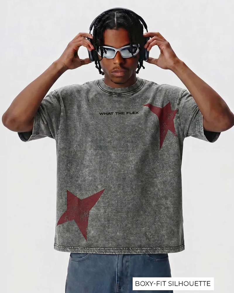 Maximus Travis Scott Acid Wash Boxy-Fit T-shirt