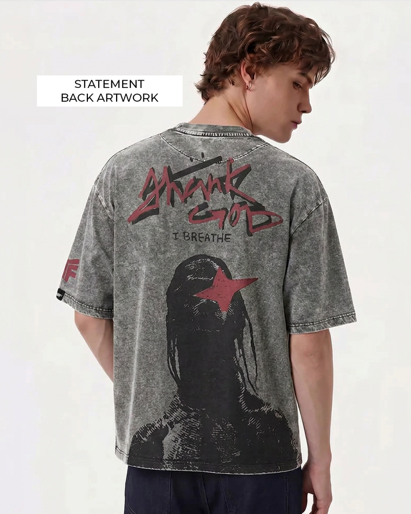 Maximus Travis Scott Acid Wash Boxy-Fit T-shirt