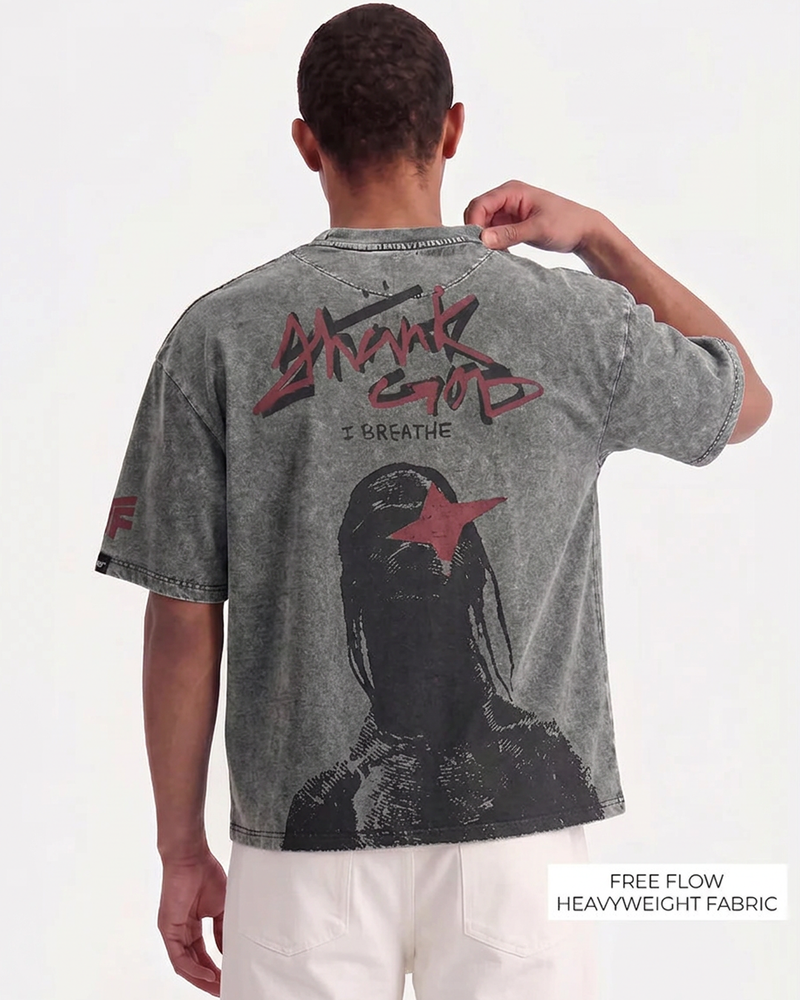 Maximus Travis Scott Acid Wash Boxy-Fit T-shirt