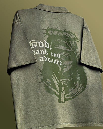 Thank God Washed Polo T-shirt