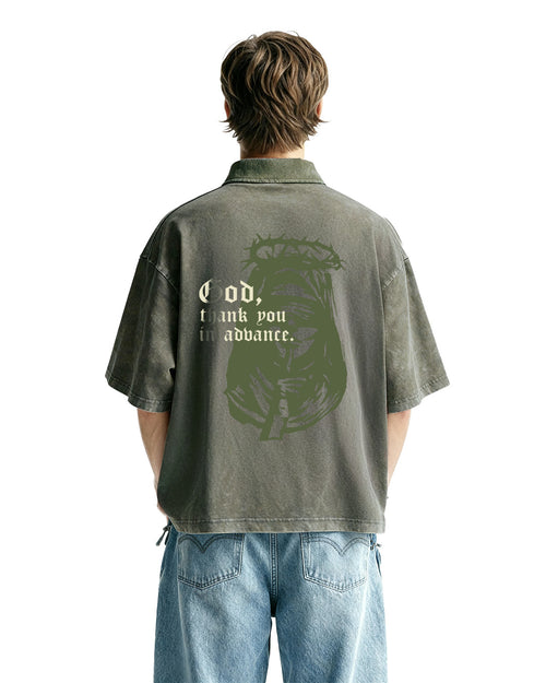 Thank God Washed Polo T-shirt