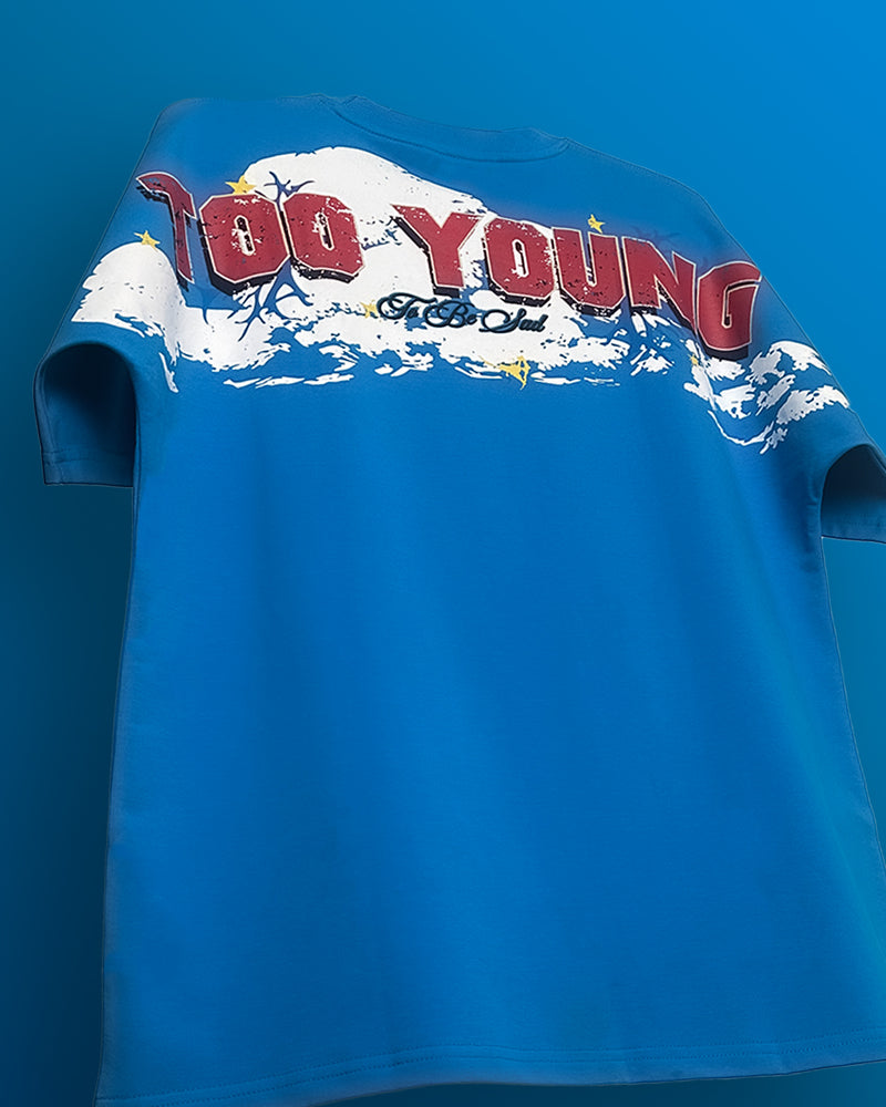 Too Young Heavyweight Blue T-shirt