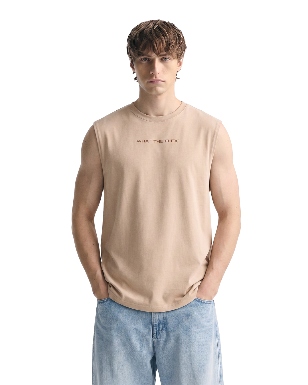 Uncommon Brown Cotton Boxy Vest
