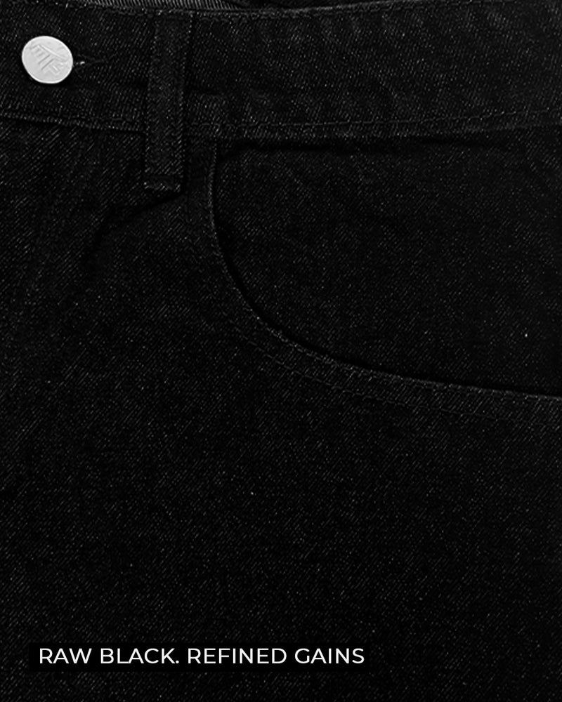 Veins Black Baggy Jeans