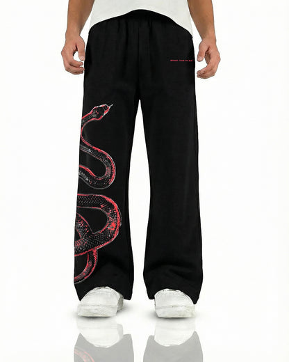 Venom Black Cotton Pants