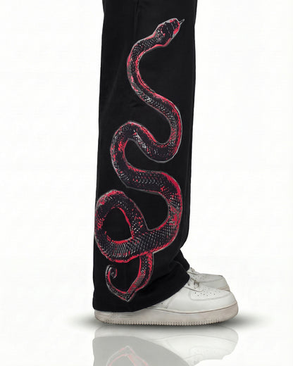 Venom Black Cotton Pants