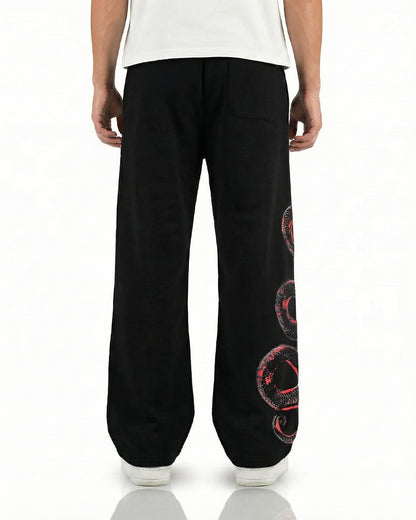 Venom Black Cotton Pants