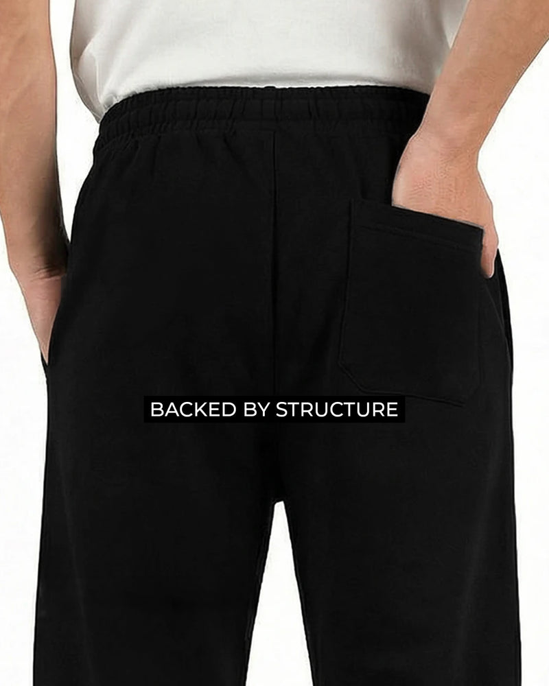 Venom Black Cotton Pants