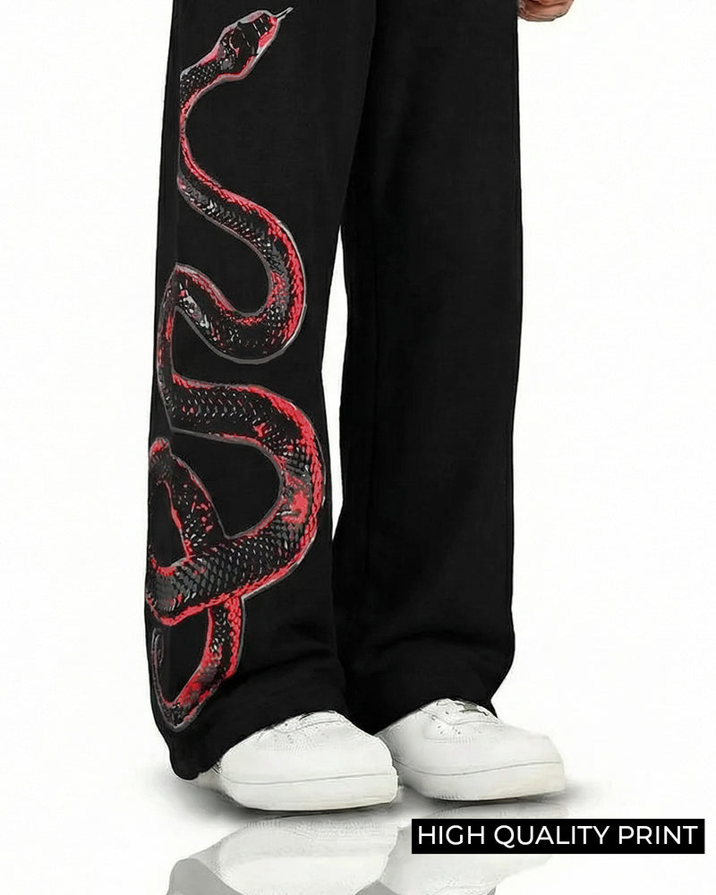 Venom Black Cotton Pants