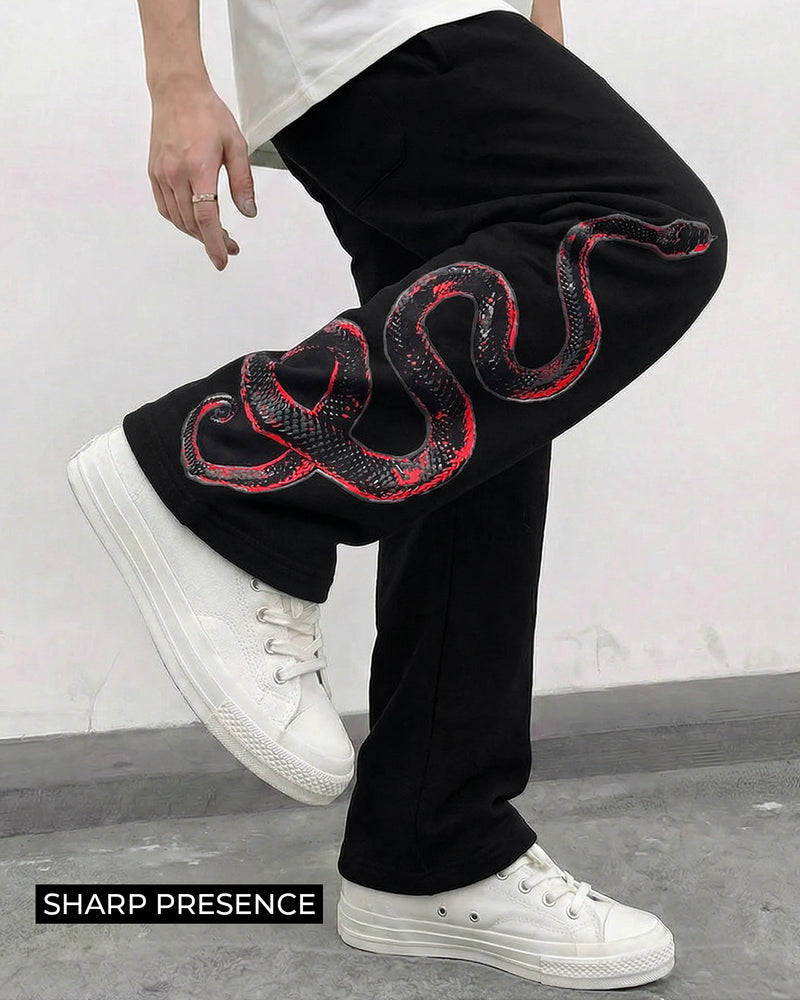 Venom Black Cotton Pants