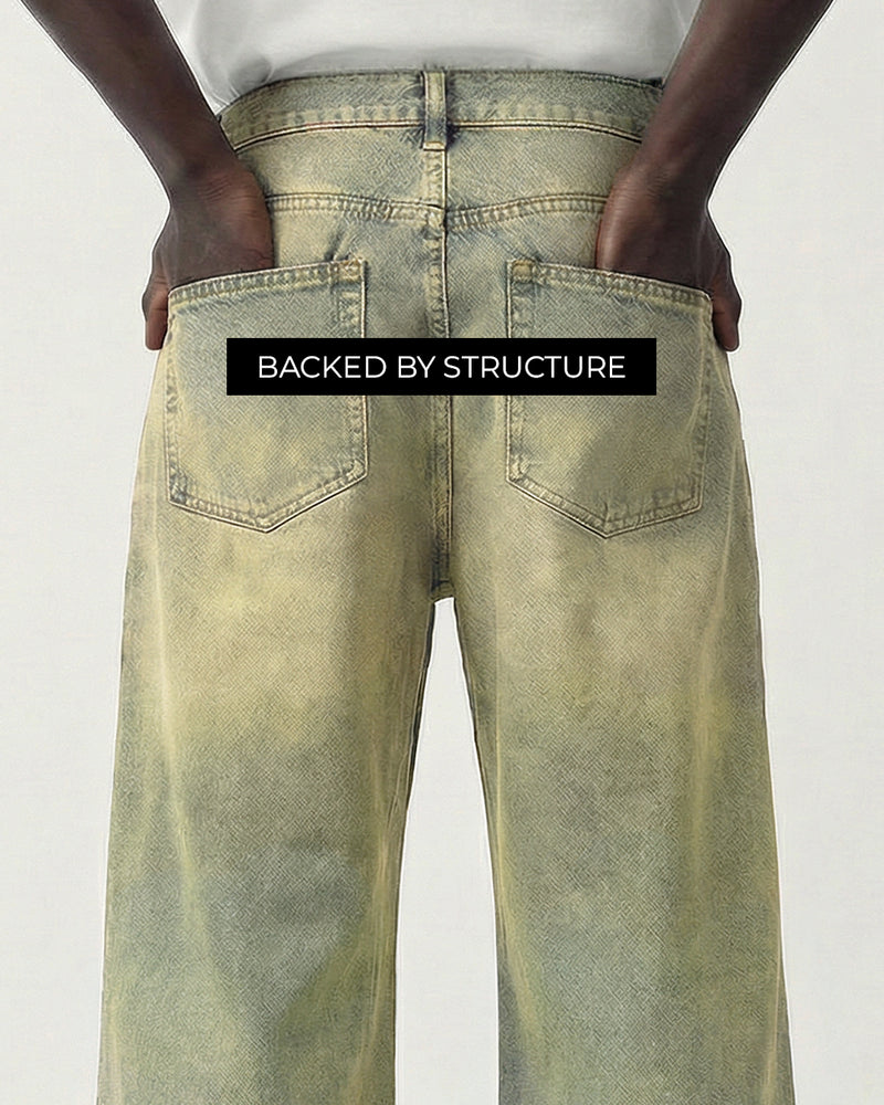Vintage Blue Wide Flared Jeans