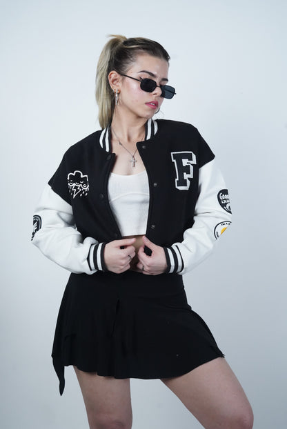 DID I IMAGINE IT? VARSITY JACKET (CROPPED)