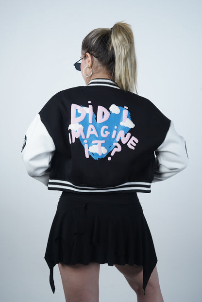 DID I IMAGINE IT? VARSITY JACKET (CROPPED)