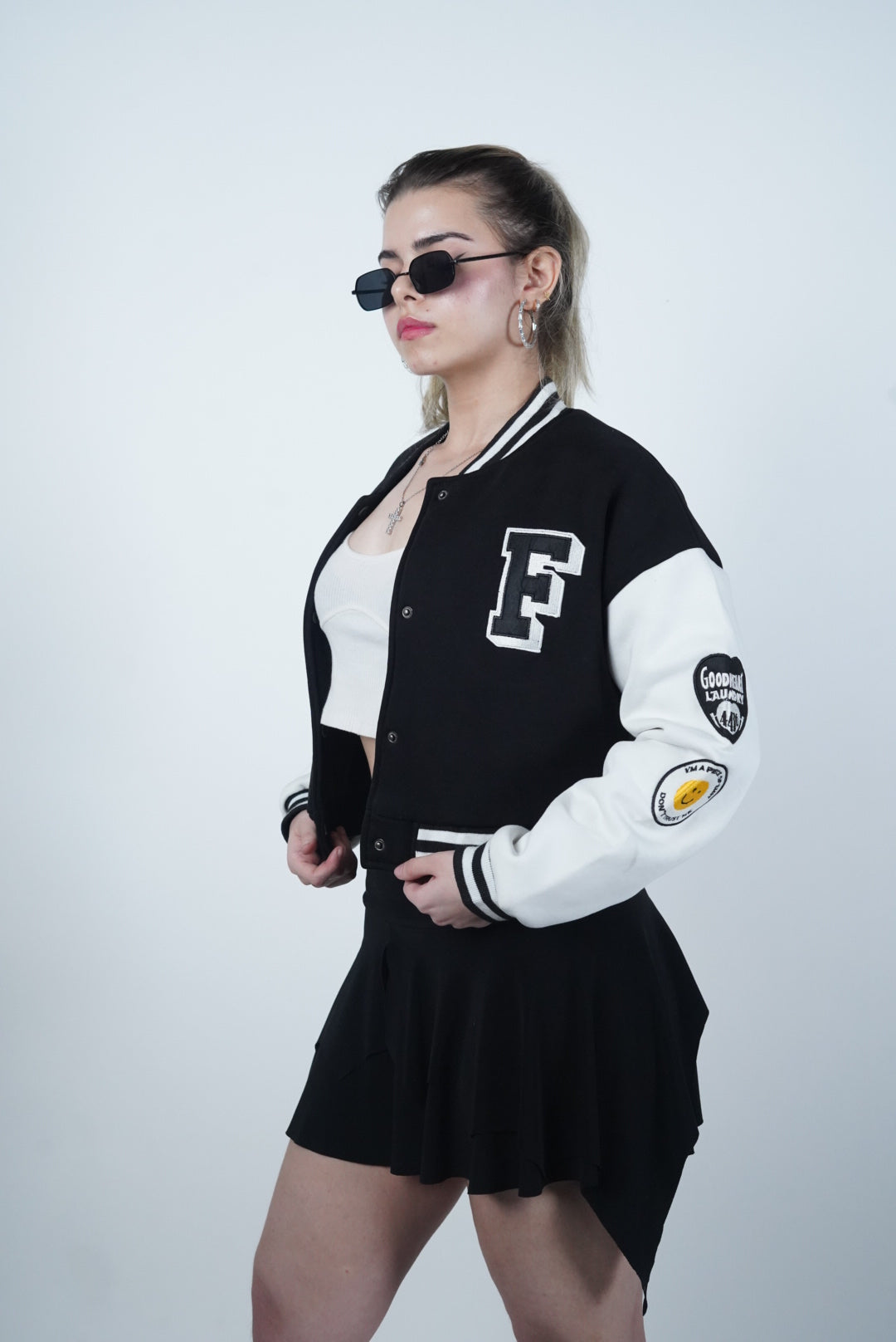 DID I IMAGINE IT? VARSITY JACKET (CROPPED)