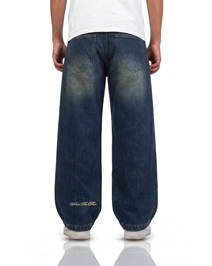 Void Blue Panel Baggy Jeans