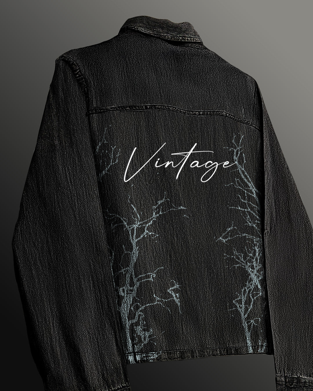 Vintage Black Denim Shirt