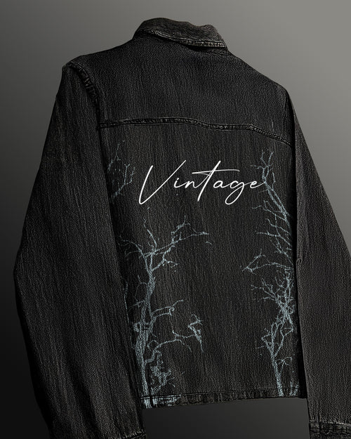 Vintage Black Denim Shirt